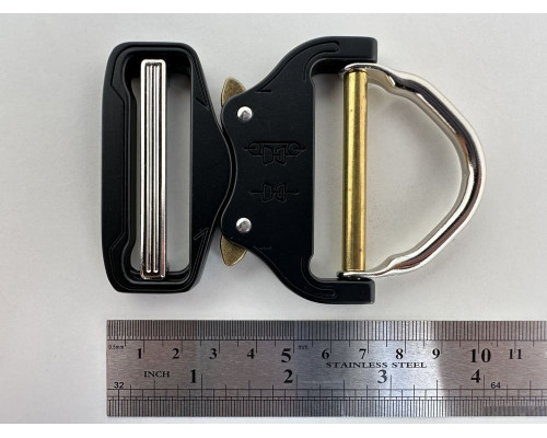 50 мм Фастекс металевий з півкільцем колір чорний