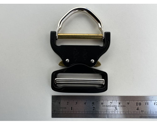 50 мм Фастекс металевий з півкільцем колір чорний