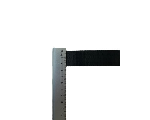 25 мм Стрічка ремінна 18 г/м РЕПС колір чорний